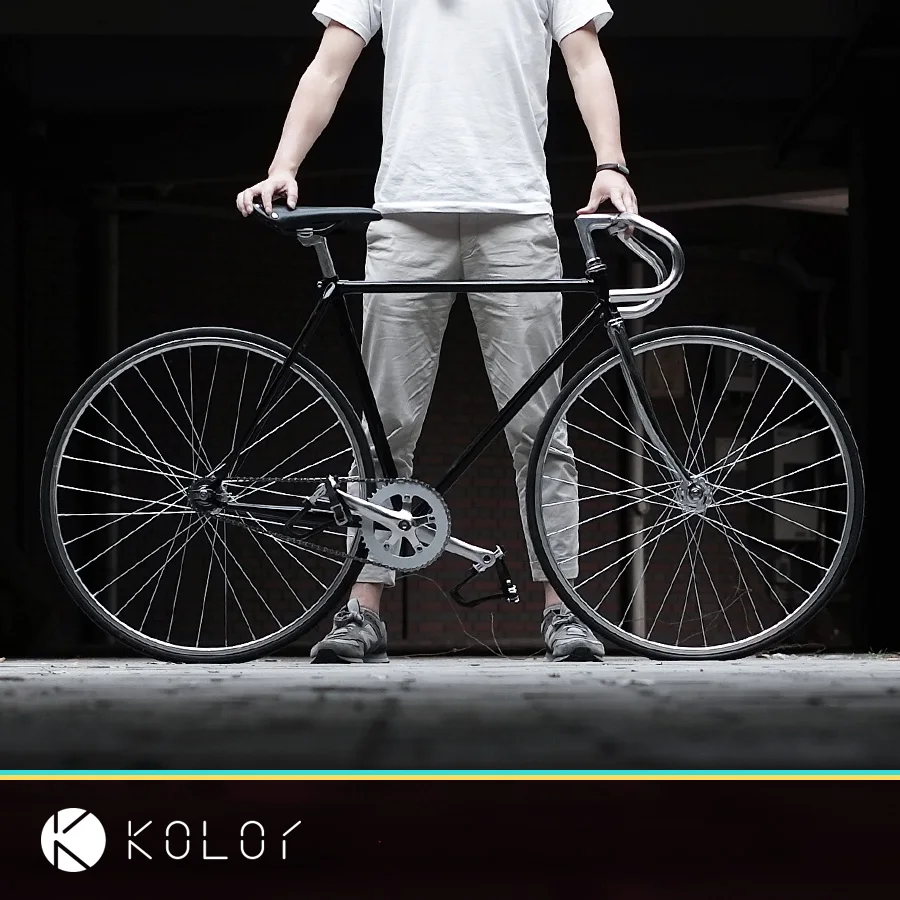 Flash Deal 700C Fixed Gear bike Track Single speed Bike  52 cm  fixie bike vintage DIY  Retro Steel frame 1