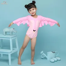 Новая летняя одежда для купания для маленьких девочек+ шапочка, комплект из 2 предметов, купальный костюм с лебедем детская пляжная одежда для купания