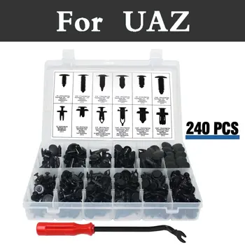 

240pcs Car Push Retainer Kit Clip Panel Body Assortment 12 Set Fastener For Uaz 31512 3153 3159 3162 Simbir 469 Hunter Patriot