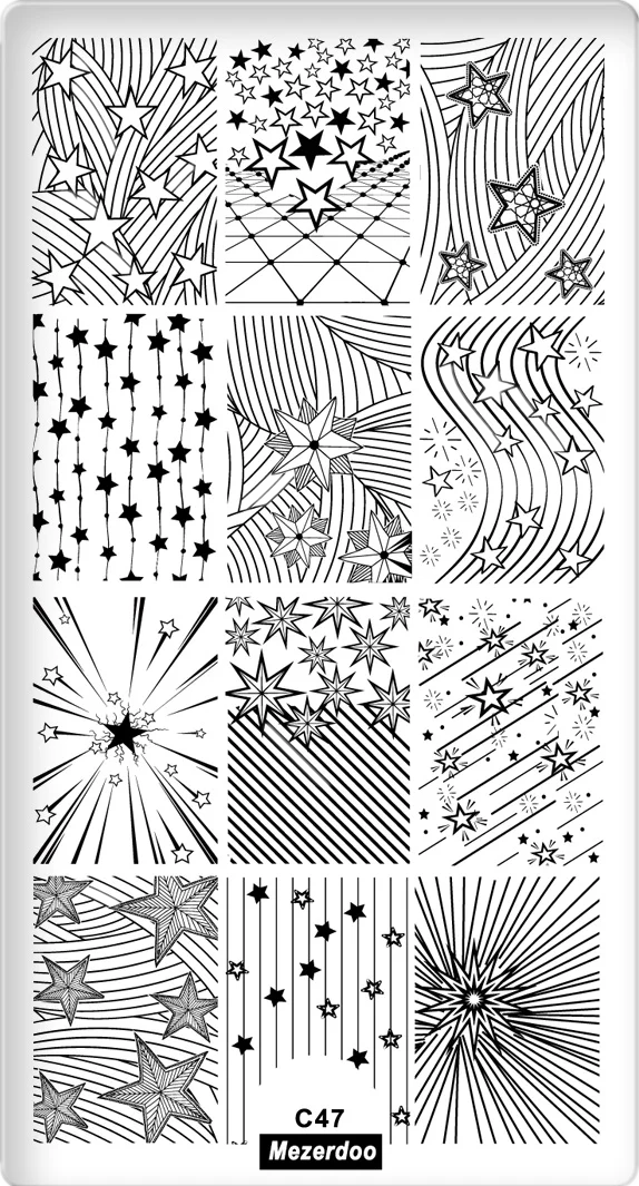 3 шт./компл. пластина для стемпинга для нейл-арта в виде геометрических фигур цветок набор для стемпинга и нейл-шаблон любовь Алмазный Маникюр пластина с изображениями для нейл-арта: Mezerdoo