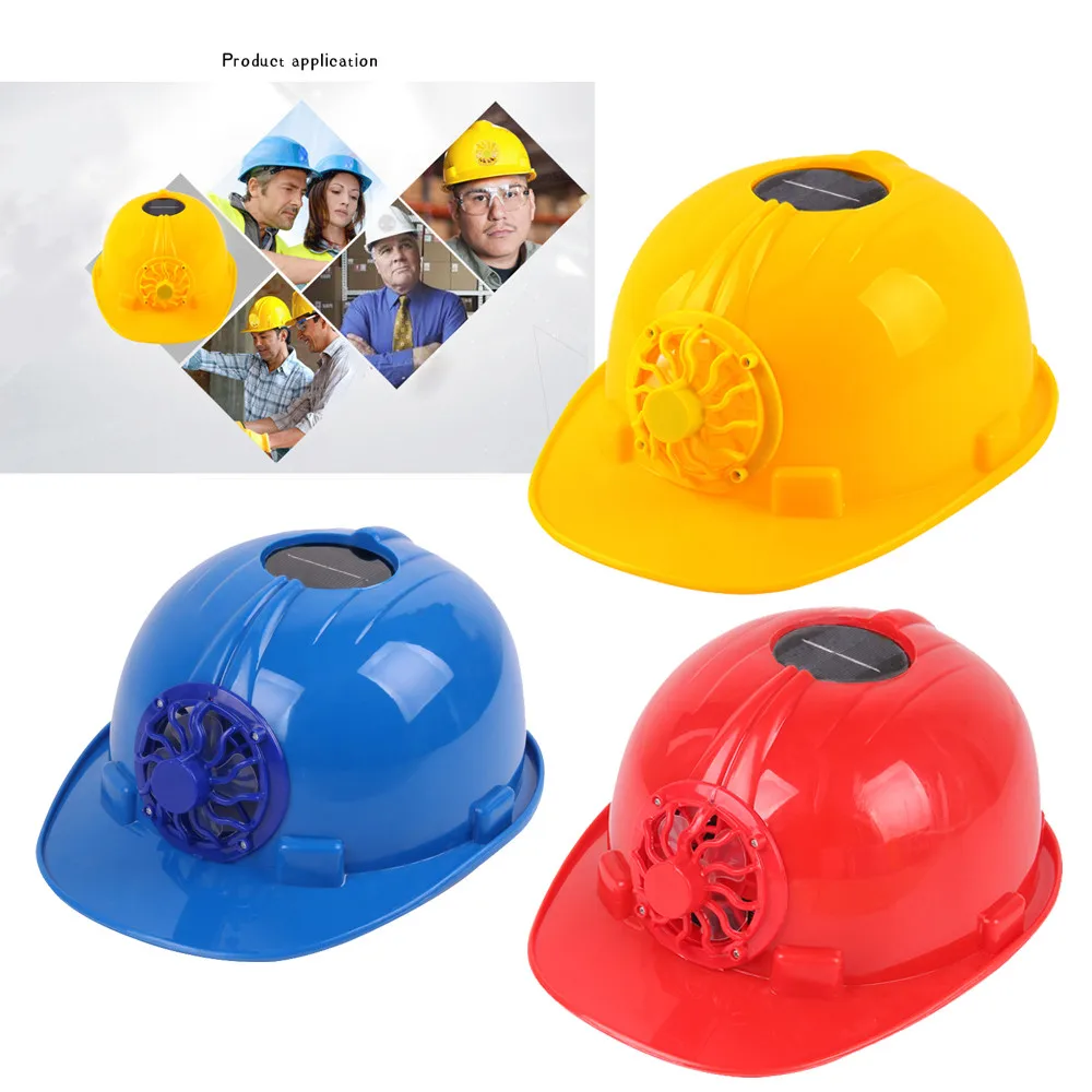 

Ultimate Solar Powered Cooling Fan Safety Helmet Work Hard Cap Hat Head dropship CC#