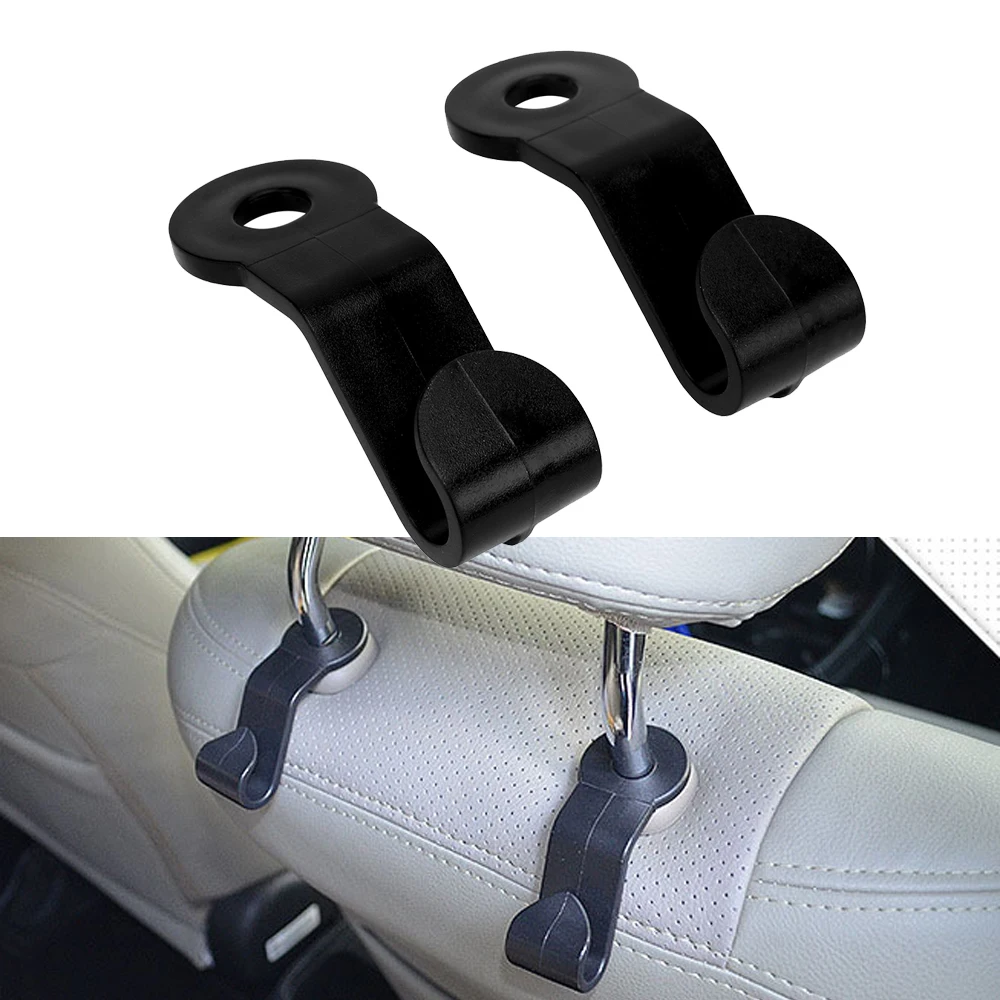 

1 Pair Auto Fastener Clip Car Back Seat Headrest Bag Hanger Car Hooks for Bag Bottle Car Organizer Accessories Durable 2.5KG