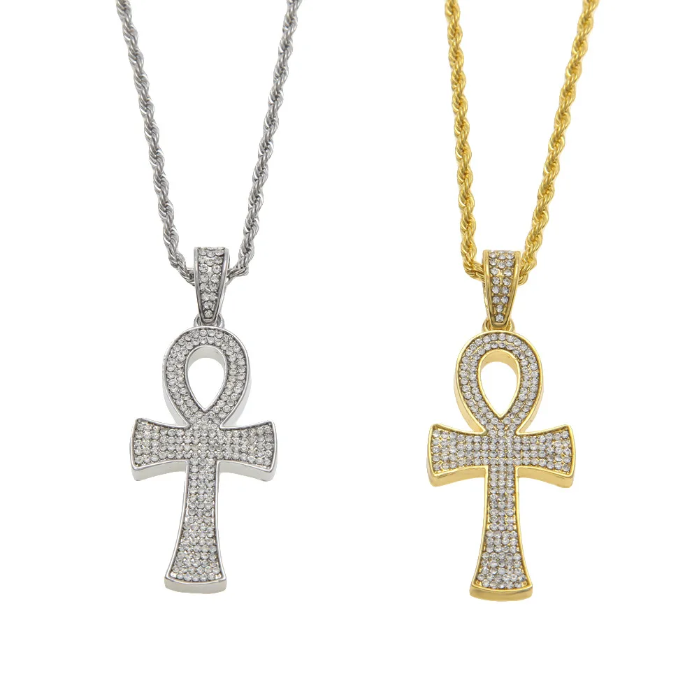 Ожерелье с подвеской крестом в виде ключа жизни|egyptian ankh|bling blingnecklace key |