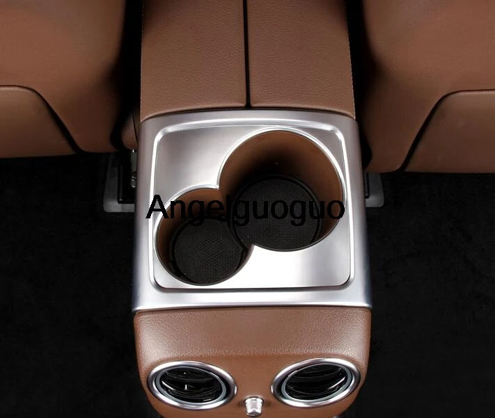 Car Rear Water Cup Glass Trim Sequins Chrome Decoration Covers Car-styling For 2016 17 Mercedes Benz E class E200L E260L E300L