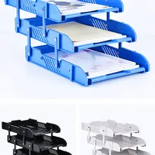 Офисный стол держатель для документов, A4 коробка для документов 3-Слои кейсы для хранения журналов Пластик коробка для документов