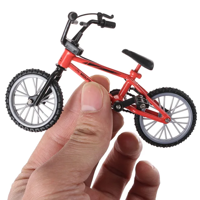 Multicolor Creative Simulation Alloy Bicycle Model Finger Toy Mini Mountain Bike with Spare Tire
