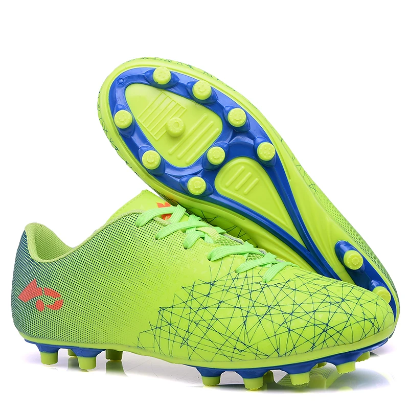 Пожарные мужские уличные футбольные бутсы брендовая Высококачественная тренировочная футбольная обувь трендовые кроссовки Chuteira Futebo оригинальная футбольная обувь - Цвет: Зеленый