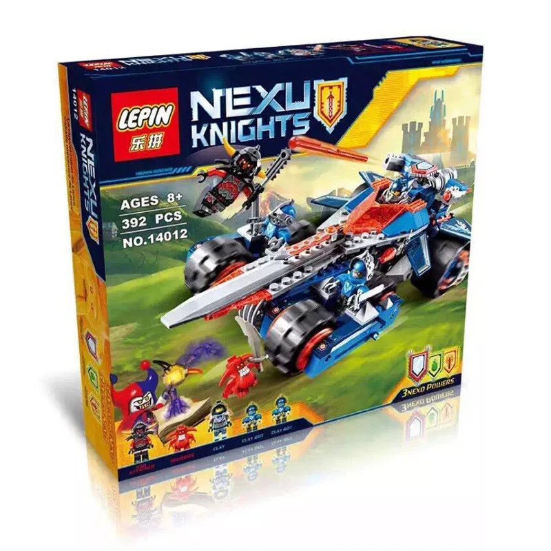 2016 New font b LEPIN b font Knights Nexus Building Blocks Clay s Rumble Blade Jestro