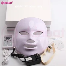 Skineat 7 цветов светодиодный Маска Уход за лицом против морщин машина удаления акне Красота спа устройство для омоложения кожи белый уход за лицом