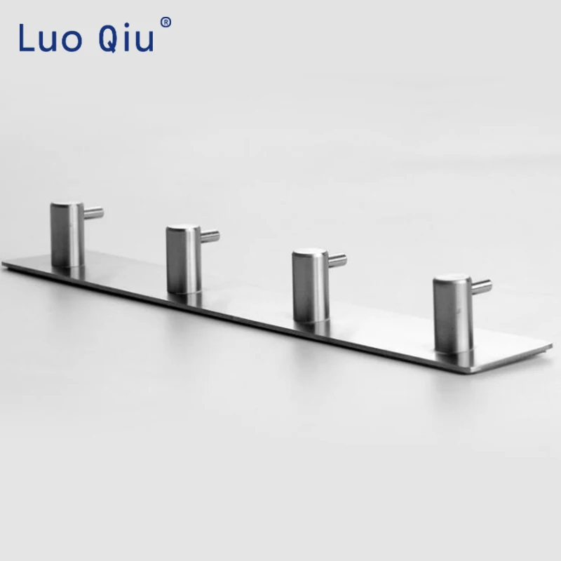Pared percha 4 clave ganchos percha perchero de pared cuelga llaves pared autoadhesivo Home pared de la cocina puerta 2 unids/lote