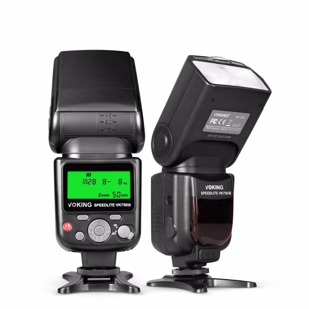 Voking 750III дистанционный TTL Speedlite Slave Mode вспышка с ЖК-дисплеем для Canon DSLR стандартный