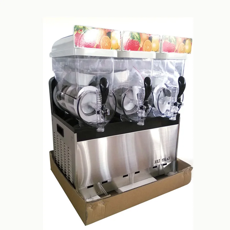 XRJ15X3 Snow melting machine Three tanks of commercial slush machine beverage ice and frozen Juice 220V-240V/110V-130V