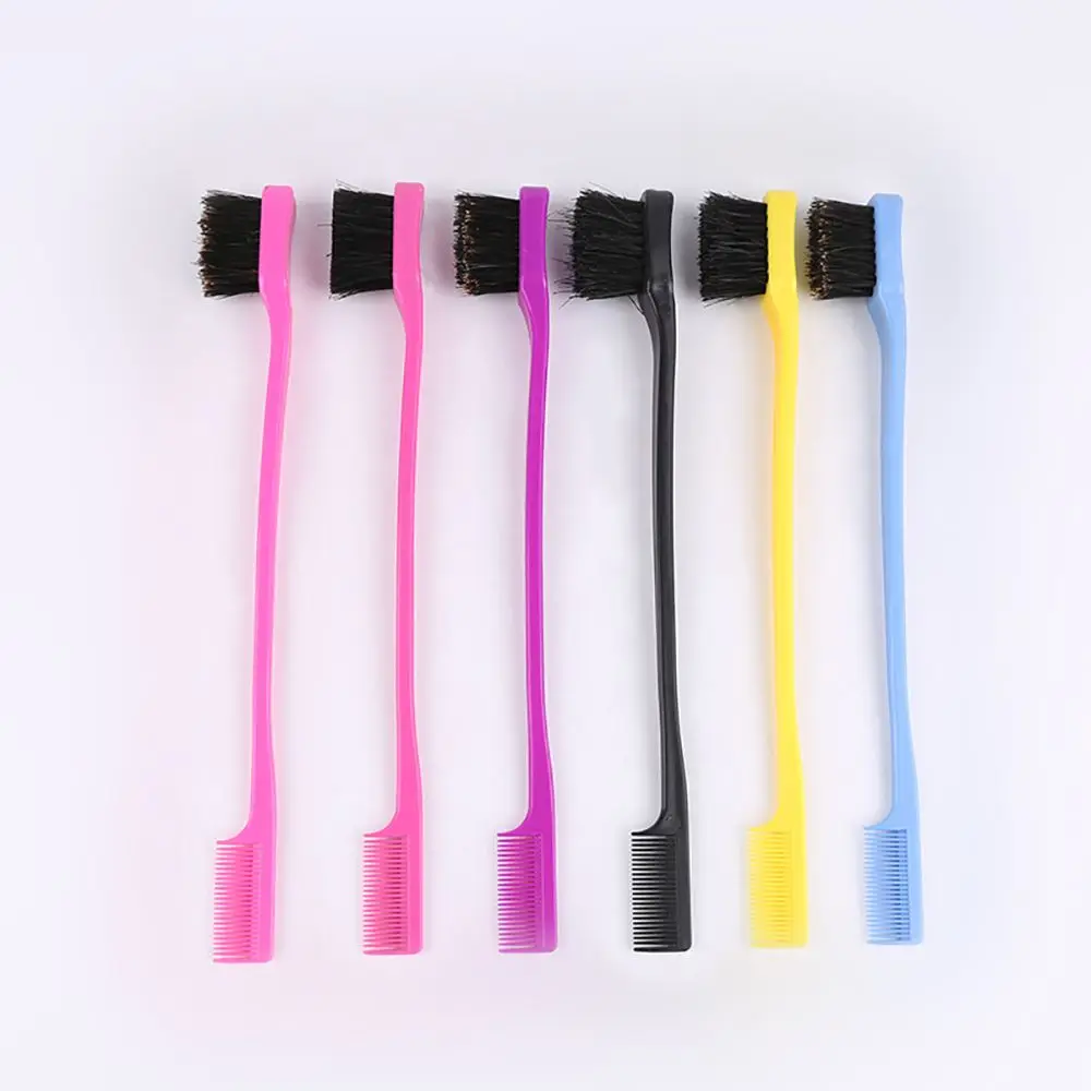 

3Pcs Double Sided Edge Control Eyebrow Brushes Hair Styling Comb Brush for Women Beauty Makeup Cosmetic Combs Tool Accessories