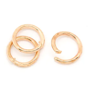 

DoreenBeads Alloy Opened Jump Rings Round Rose golden 7mm(2/8")Dia,95 PCs