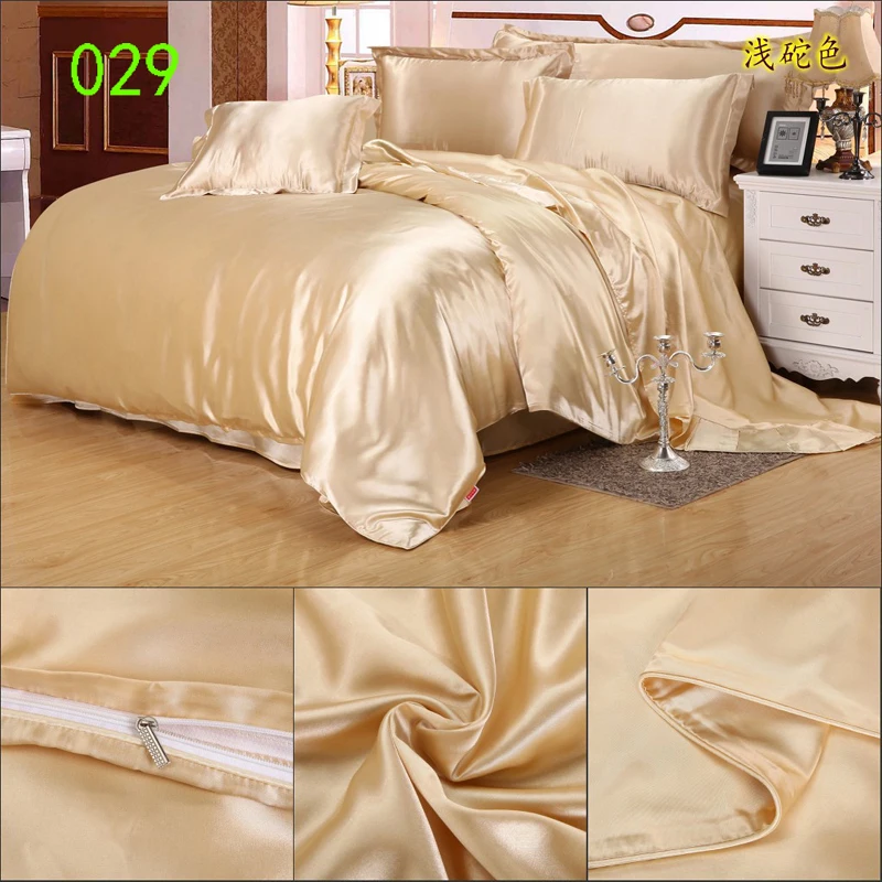 Shallow LightTan Tribute Silk Duvet Cover Twin Full Queen ...