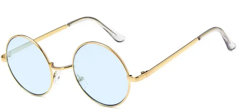 Модные Овальные Солнцезащитные очки женские фирменный дизайн небольшой металлический каркас стимпанк Ретро солнцезащитные женские очки оculos De Sol UV400 - Цвет линз: C7
