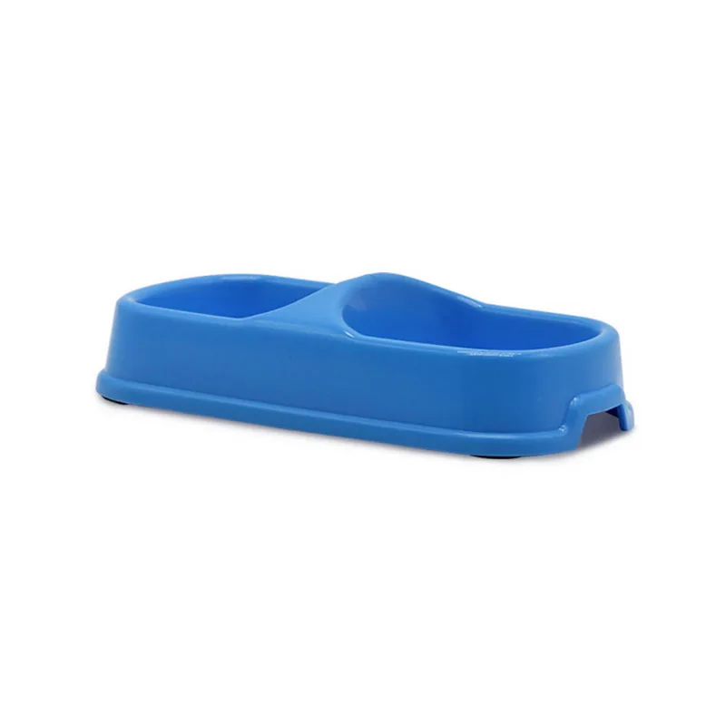 Hoomall Double Pet Bowls For Dog Puppy Kitten Cats Food Water Feeder Pets Supplies Feeding Dishes Cats Dogs Bowl Pet Supplies - Цвет: blue