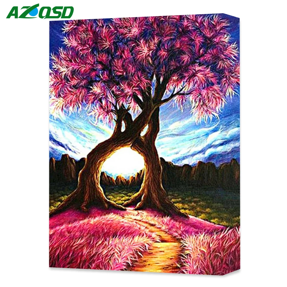 

Diamond Painting Landscape Tress Scenery Picture of Rhinestone Full Square Diamond Mosaic Needlework 5D Diamond Embroidery Sale