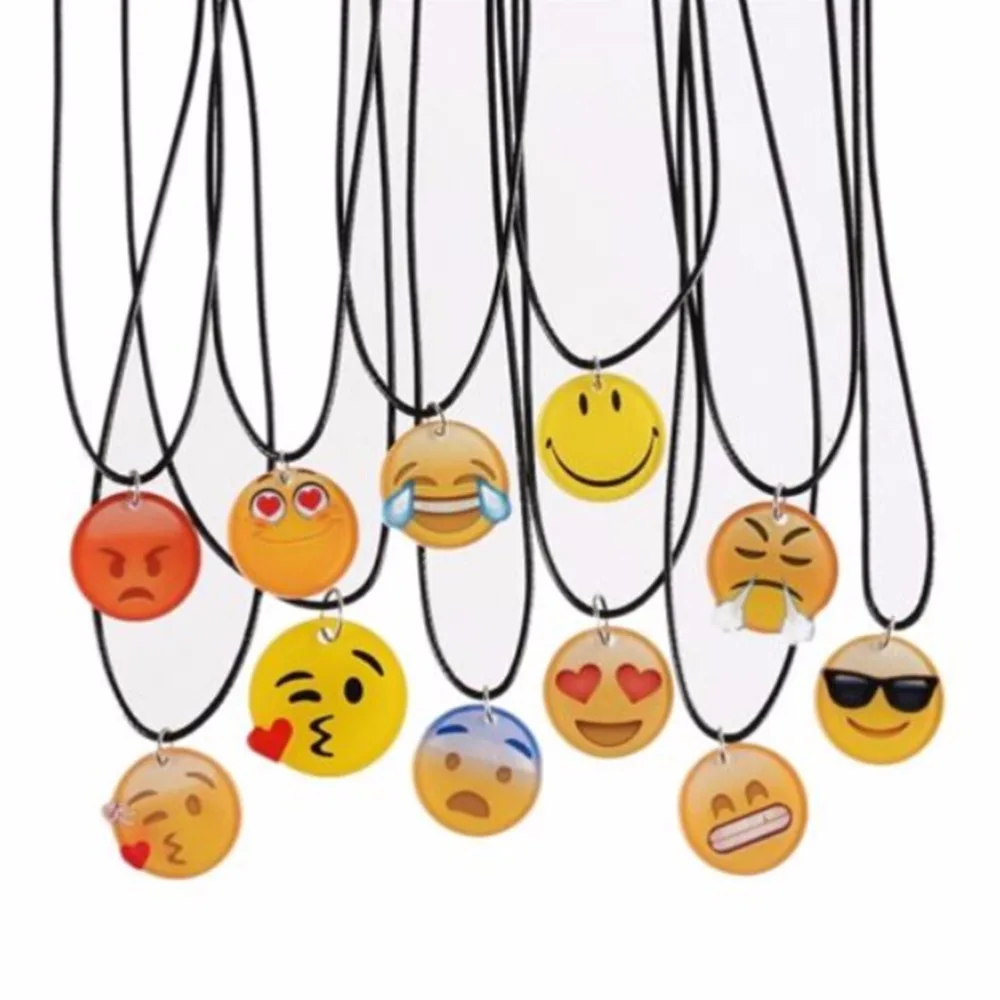 Fashion Emoticons Cabochon Collars Cute Emoji Picture Pendant Necklace