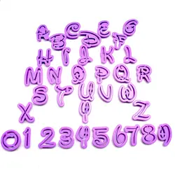 36 шт. форма алфавит, буквы, цифры для DIY торт фонданс печенье Bakling украшения набор формы для вырубки