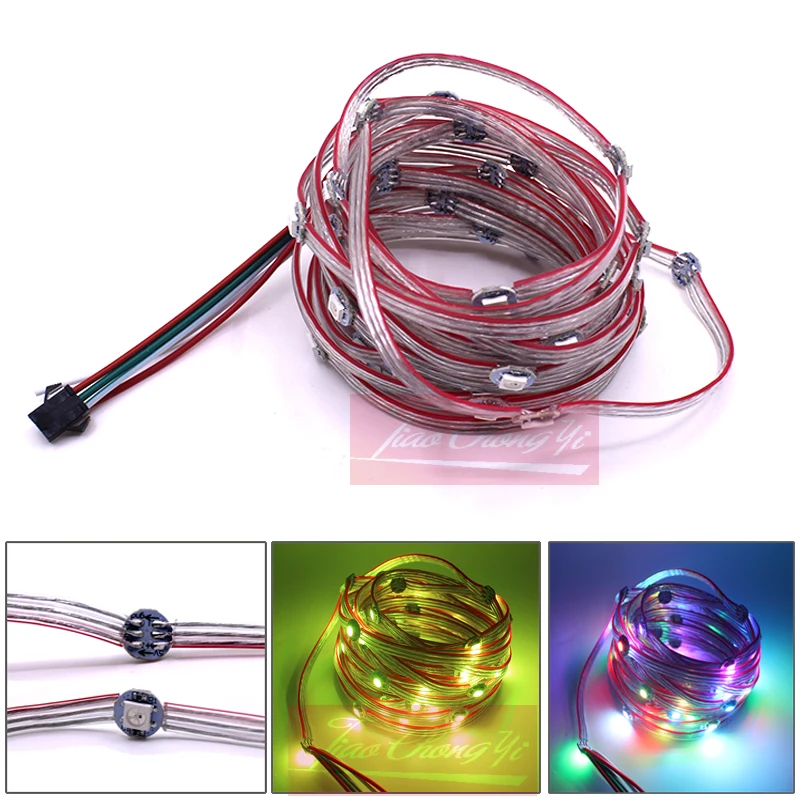 50 шт. предварительно припаянные светодиодные ленты WS2812B WS2811 IC 5050 SMD|Светодиодные