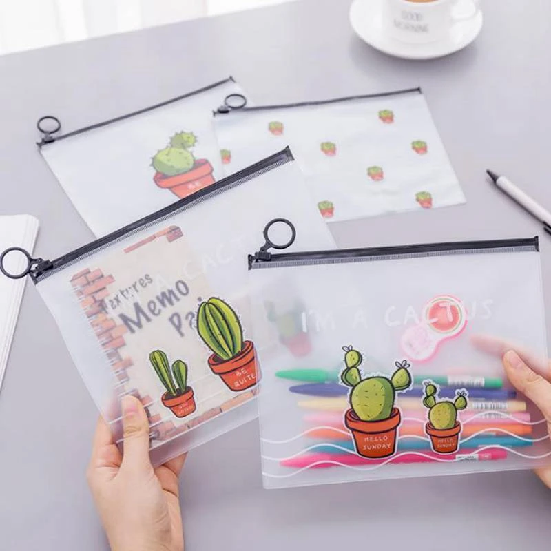 

Cute Cactus Transparent Cosmetic Bag Make Up Case Waterproof Makeup Beauty Wash Organizer Toiletry Travel Storage Women Box