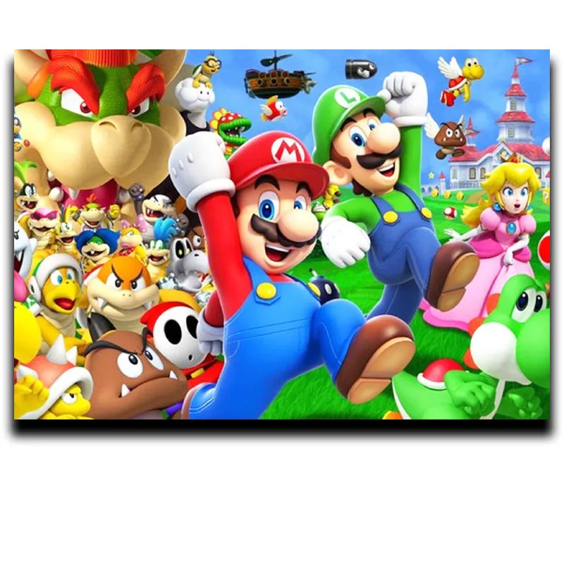 

5D DIY Paint Diamond Cross Stitch Cartoon Character Mosaic Diamond Square Embroidery Diamond Drill Cartoon Decoration