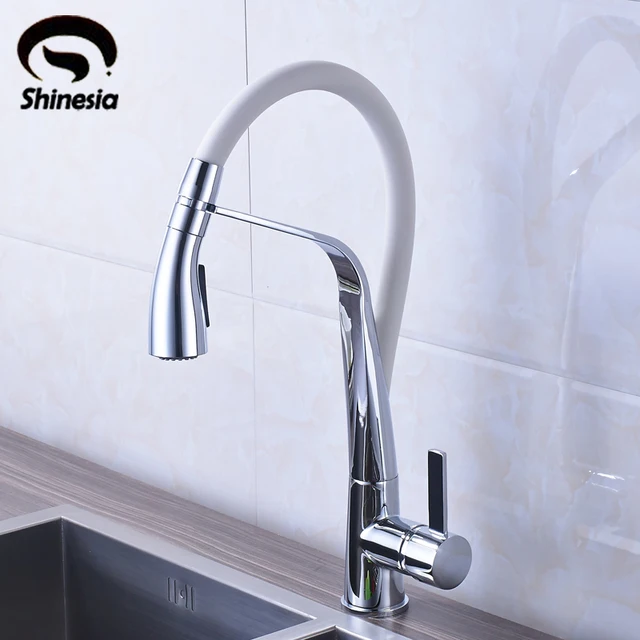 Cheap Chrome and White Brass Vessel Sink Mixer Tap Kitchen Faucet Single Handle Hole Deck Mounted Cheap Chrome and White Brass Vessel Sink Mixer Tap Kitchen Faucet Single Handle Hole Deck Mounted