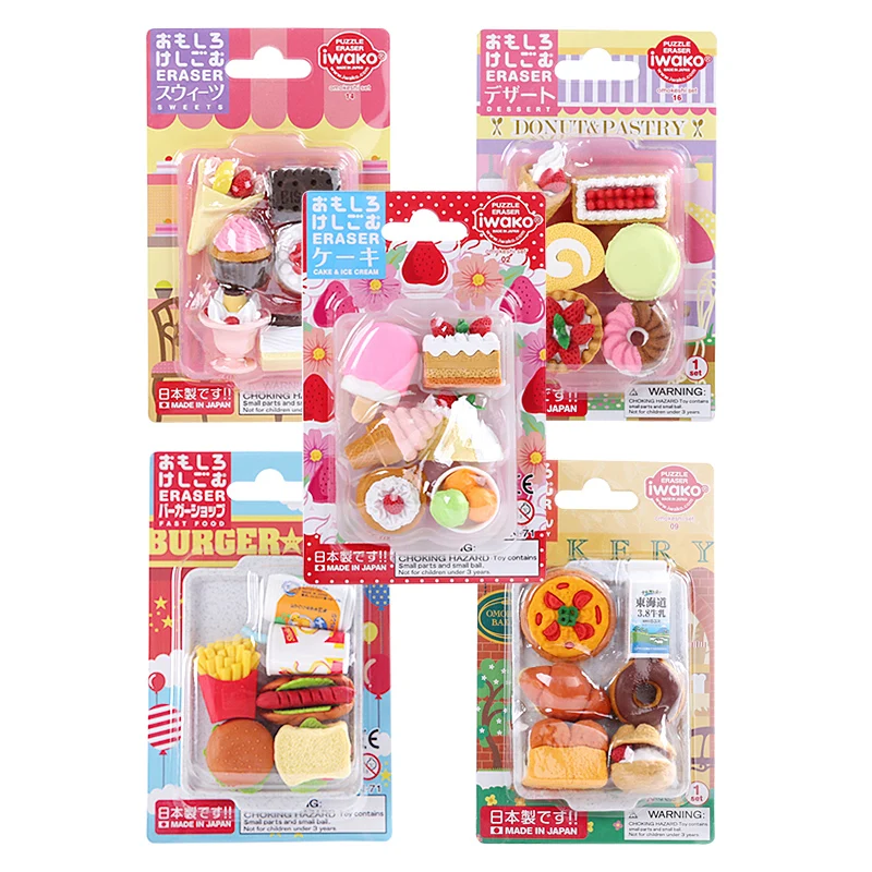 Toy Iwako Japanese Puzzle School Supply Eraser 7 Pcs Set S6156 for sale online 