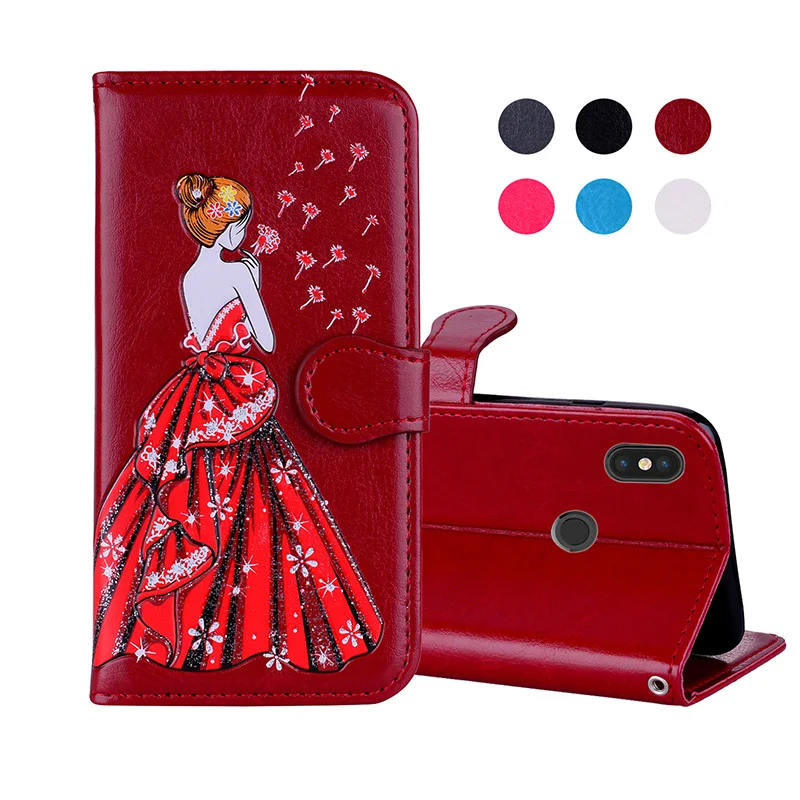 dress girl leather case xiaomi redmi note 5 pro (3)