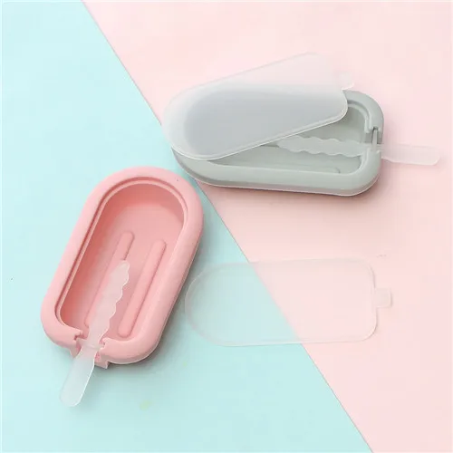 Pink 4 Тип крышки кухонный инструмент из силикона шаблон животных фрукты форма для изготовления мороженого Diy Кухня домашняя ручная работа эскимо формы в виде снежинок - Цвет: Pink 4