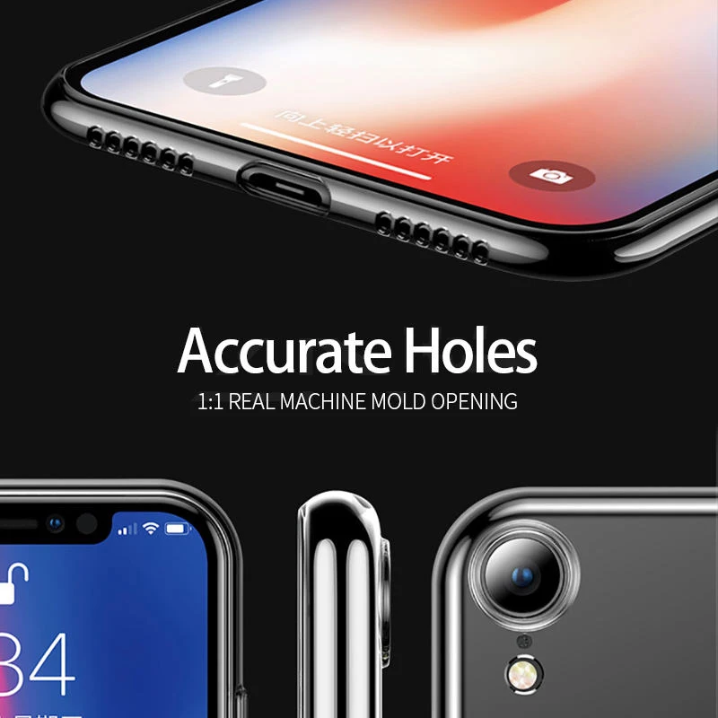 Ультратонкий Мягкий силиконовый прозрачный чехол из ТПУ для iPhone 6 6S 7 8 Plus X XS Max XR 11