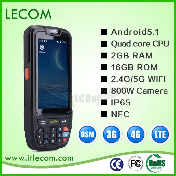 Android 7 0 Ручной терминал для сбора данных с 1D Wifi BT 4G NFC GPS камерой PDA | Компьютеры и