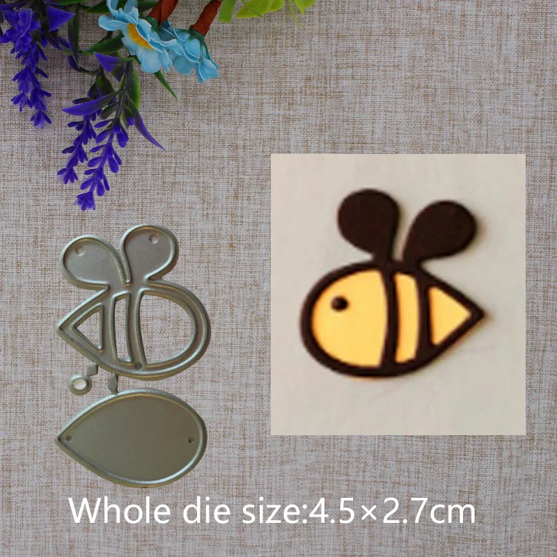

2019 New Arrival Bee Cutting Dies Stencil DIY Scrapbooking Embossing Photo Album Decoration Template Paper Card Craft 45x27mm