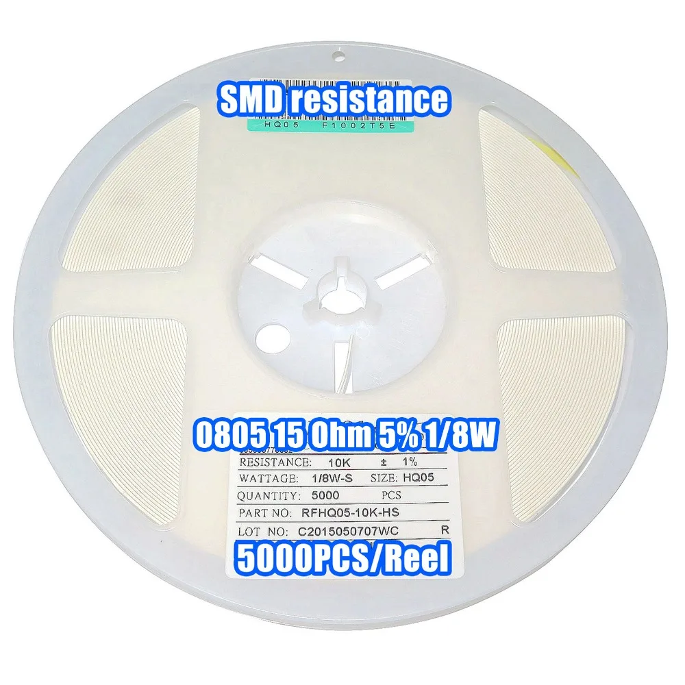 1 Катушка 0805 15R 15 Ом 5% 1/8 Вт SMD сопротивление 5000 шт./катушка | Обустройство дома