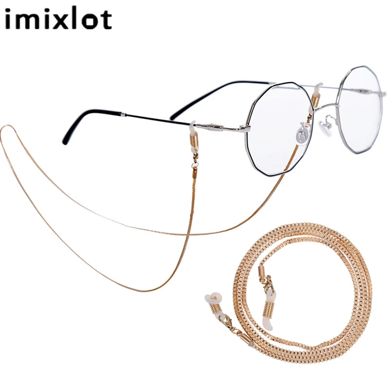 

Simple New Gold Eyeglass Chains Reading Glasses Chain Sunglasses Eyewear Cord Holder Neck Hanging Rope