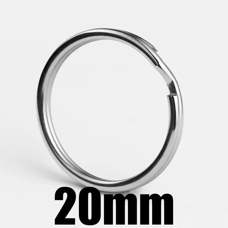 

20mm Nickel Plated Steel Split Key Rings keyring