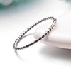Female Fashion Small Ring Rose Gold Silver Color Twisted Stainless Steel Ring for Women Wedding Party Ring 5