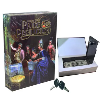 

Hidden Safes Simulation Classic Book Style Safes Key Lock Secret Security Safe Box Metal Steel Money Jewelry Storage Box Size M