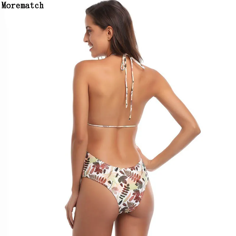 

2019 Summer Women Sexy One Piece Bathing Monokini maple leaf Printed Bikini Backless Swimsuit Swimwear Bathing Suit Costume