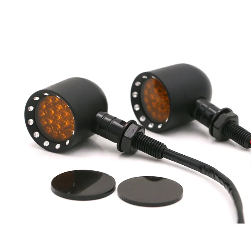 Nordson Universal 2pcs LED Motorcycle Turn Signal Lights Motocross Motorbike Indicator Blinker Moto Tail Lights Signal Lamp