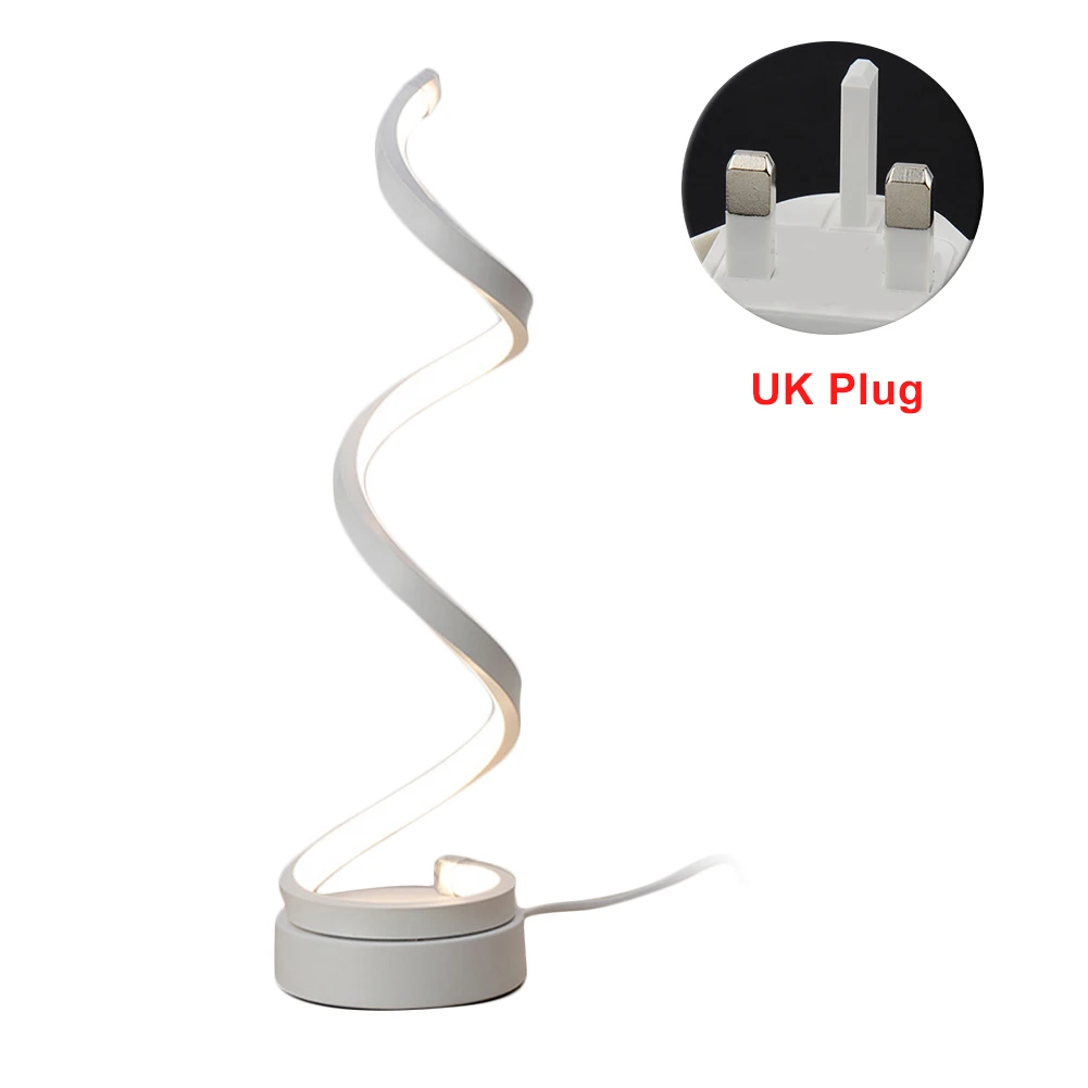 

Decoration Desktop Easy Clean Study Adjustable Table Lamp Streamlined Eye Protection Led Soft Brightness Spiral Shape Bedside