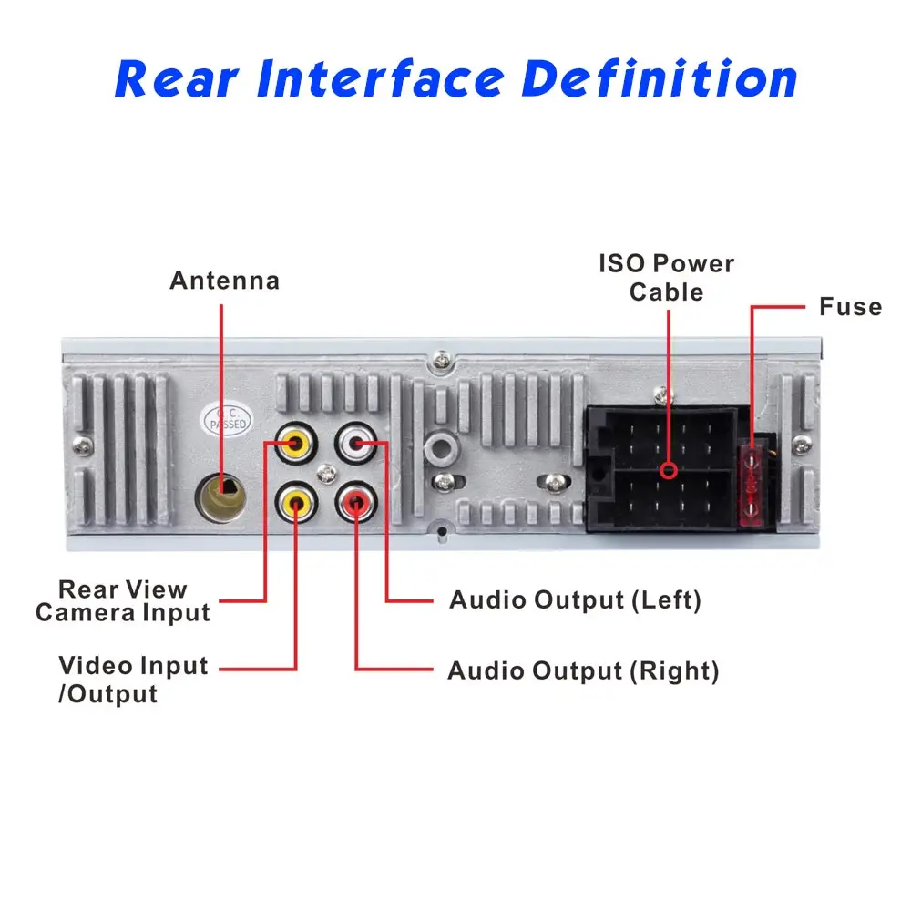 Podofo " Автомагнитола Bluetooth Авторадио 1 Din сенсорный экран стерео аудио видео MP5 USB TF дисплей температуры Handsfree In-dash