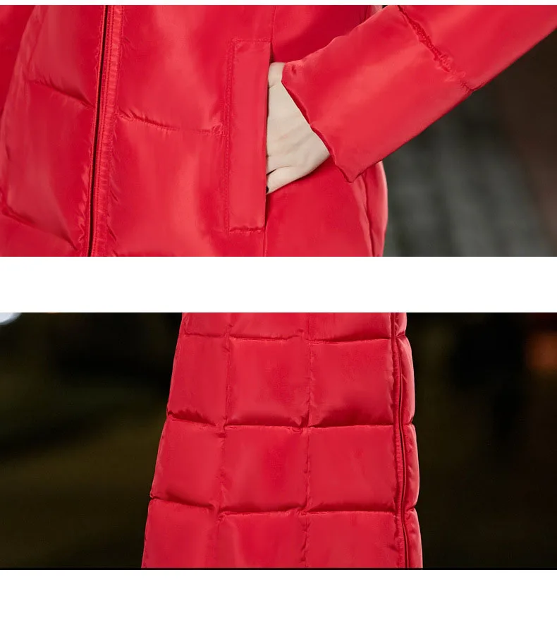 Зимняя куртка женская парка пальто плюс размер M-6XL модный пуховик Длинная толстовка пуховая Толстая длинная куртка женская одежда