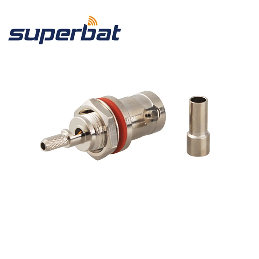BNC Crimp Female RF Coaxial Connector for LMR100 RG174 RG316 Cable
