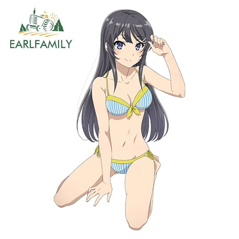

EARLFAMILY 13cm x 7.75cm Car Sticker Seishun Buta Yarou wa Bunny Girl Senpai no Yume o Minai Anime Beauty Sakurajima Mai Decal