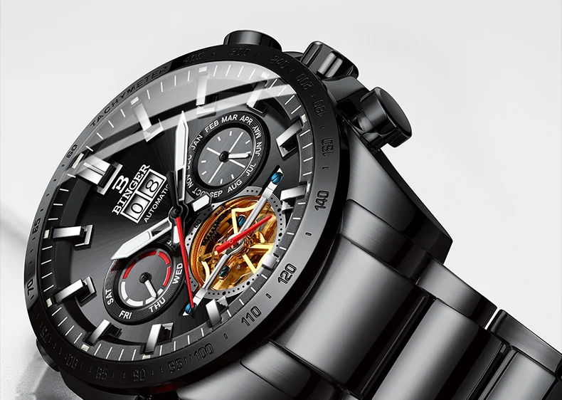 Швейцария БИНГЕР часы для мужчин автоматические механические s часы лучший бренд класса люкс Военная Униформа часы Relogio Masculino montre homme