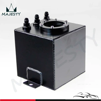 

2L AN6 Fuel Surge Pot Tank Billet High Flow Swirl 2000ML Oil tank for 044 External Fuel Pump Black