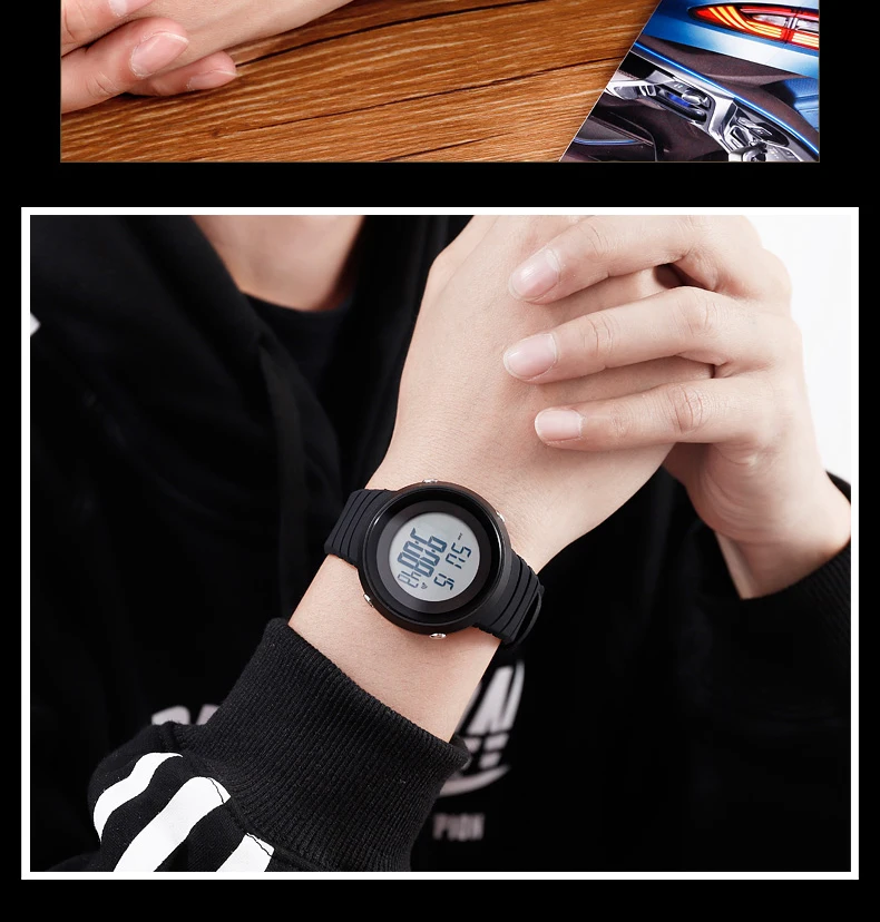 SKMEI модные спортивные часы мужские уличные спортивные цифровые часы 5 бар водонепроницаемые часы с будильником мужские наручные часы relogio цифровые 1507