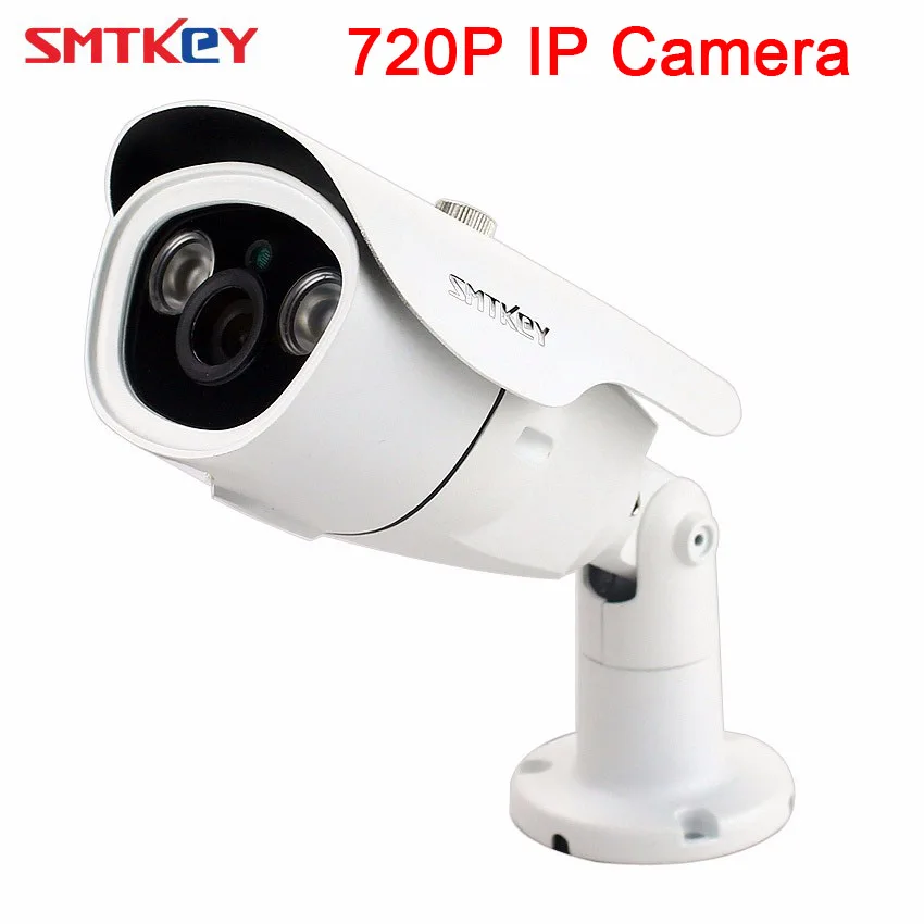 

Waterproof Outdoor SMTKEY 2 Array LED 1.0MP CCTV Camera CMOS Night Vision Security IP Camera 720P Bullet IP Camera